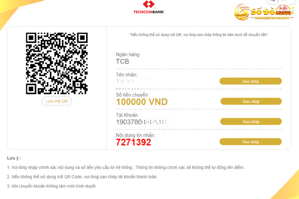 Nạp tiền nhanh SODO casino