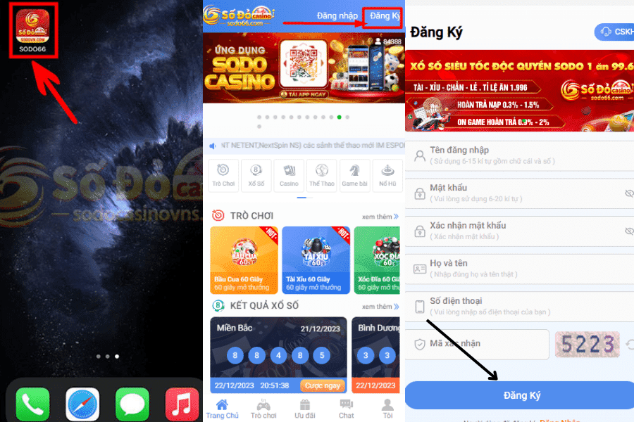 đăng ký sodo casino qua ứng dụng